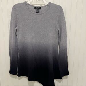 Lord & Taylor Gray Ombre Cashmere Sweater Small